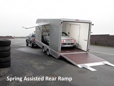 Ifor Williams Transporta Enclosed Car Transporter spring assisted rear ramp
