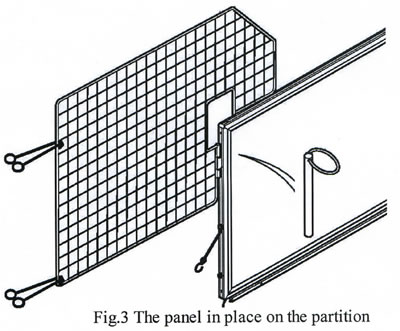 HB505 & HB510 Head Partition showing ties in place