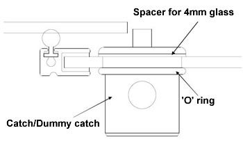 Sliding window catch/dummy catch replacement