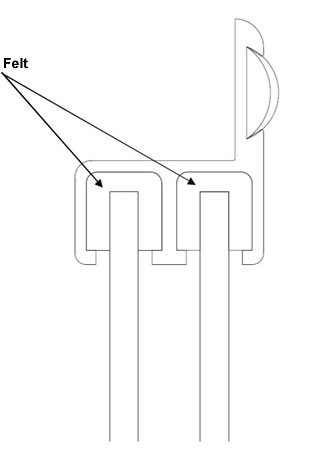 Sliding window felt replacement