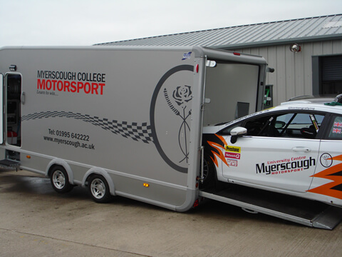 Myerscough college new Ifor Williams Transporta Enclosed Car Trailer setting off for a rally in Ypres, Belgium Myerscough college new Ifor Williams Transporta Enclosed Car Trailer setting off for a rally in Ypres, Belgium