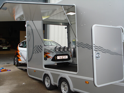 Myerscough college new Ifor Williams Transporta Enclosed Car Trailer setting off for a rally in Ypres, Belgium Myerscough college new Ifor Williams Transporta Enclosed Car Trailer setting off for a rally in Ypres, Belgium