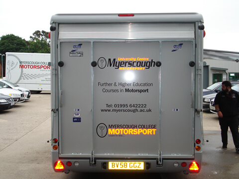 Myerscough college new Ifor Williams Transporta Enclosed Car Trailer setting off for a rally in Ypres, Belgium Myerscough college new Ifor Williams Transporta Enclosed Car Trailer setting off for a rally in Ypres, Belgium