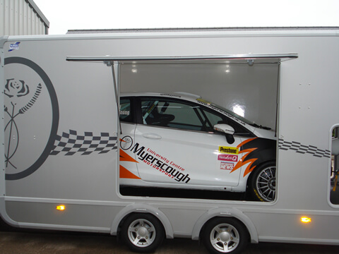 Myerscough college new Ifor Williams Transporta Enclosed Car Trailer setting off for a rally in Ypres, Belgium Myerscough college new Ifor Williams Transporta Enclosed Car Trailer setting off for a rally in Ypres, Belgium